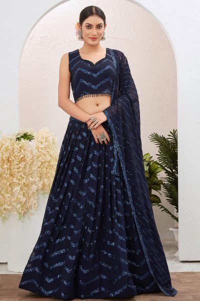 Zigzag Sequins Work Lehenga Choli SANGEET SANDHYA